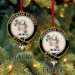 Cleghorn Tartan Crest Wood Acrylic Ornament