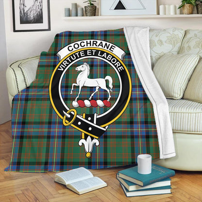 Cochrane Ancient Tartan Crest Premium Blanket