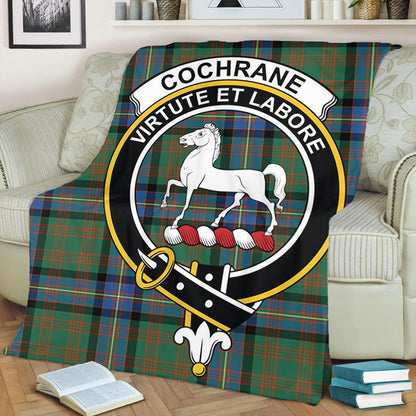 Cochrane Ancient Tartan Crest Premium Blanket