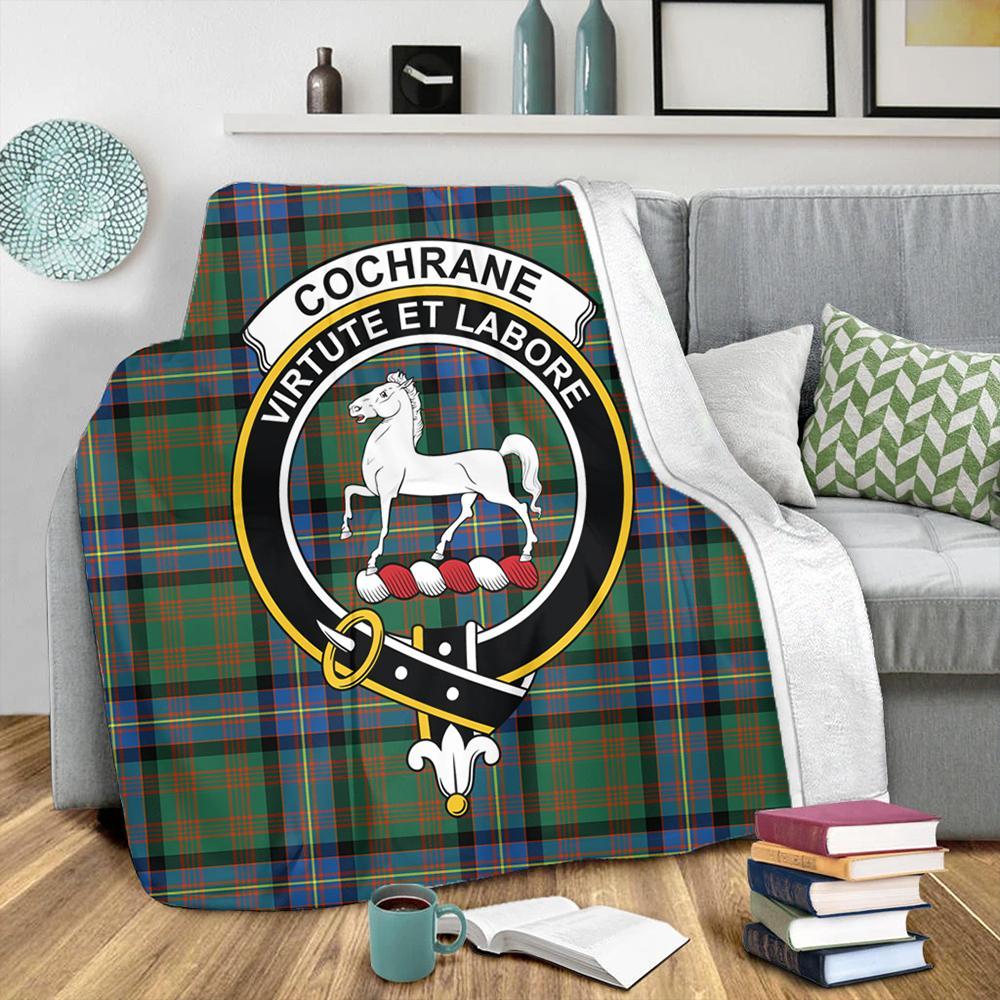 Cochrane Ancient Tartan Crest Premium Blanket