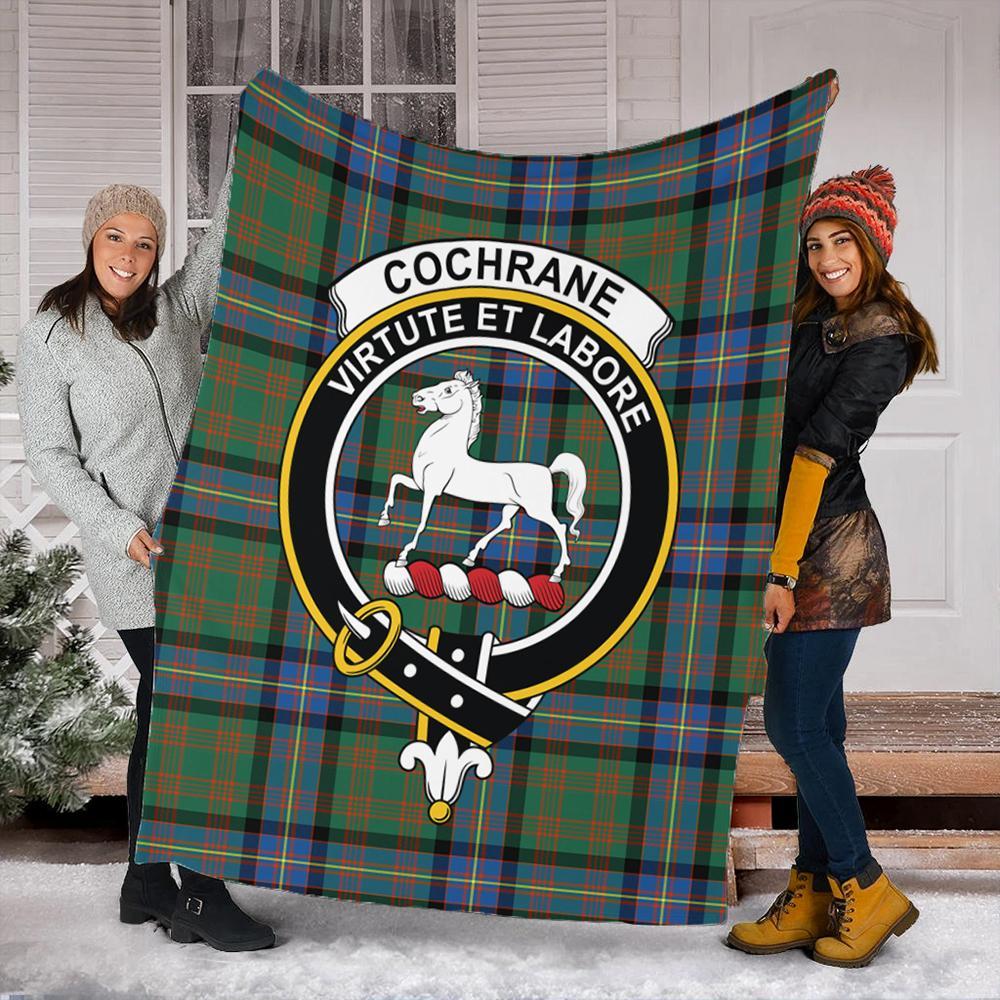 Cochrane Ancient Tartan Crest Premium Blanket