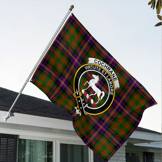 Cochrane Modern Tartan Classic Crest House Flag