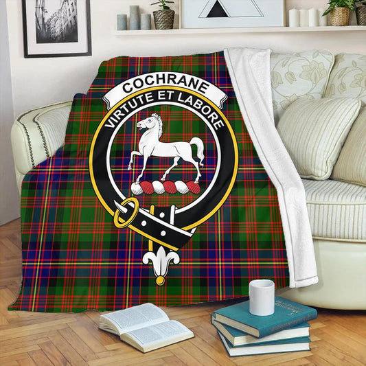 Cochrane Modern Tartan Crest Premium Blanket