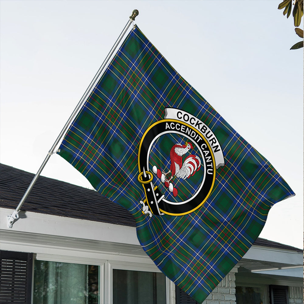 Cockburn Ancient Tartan Classic Crest House Flag