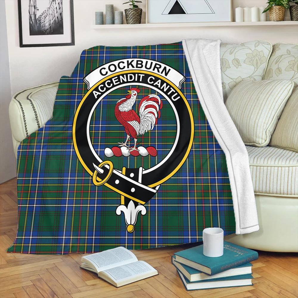 Cockburn Ancient Tartan Crest Premium Blanket