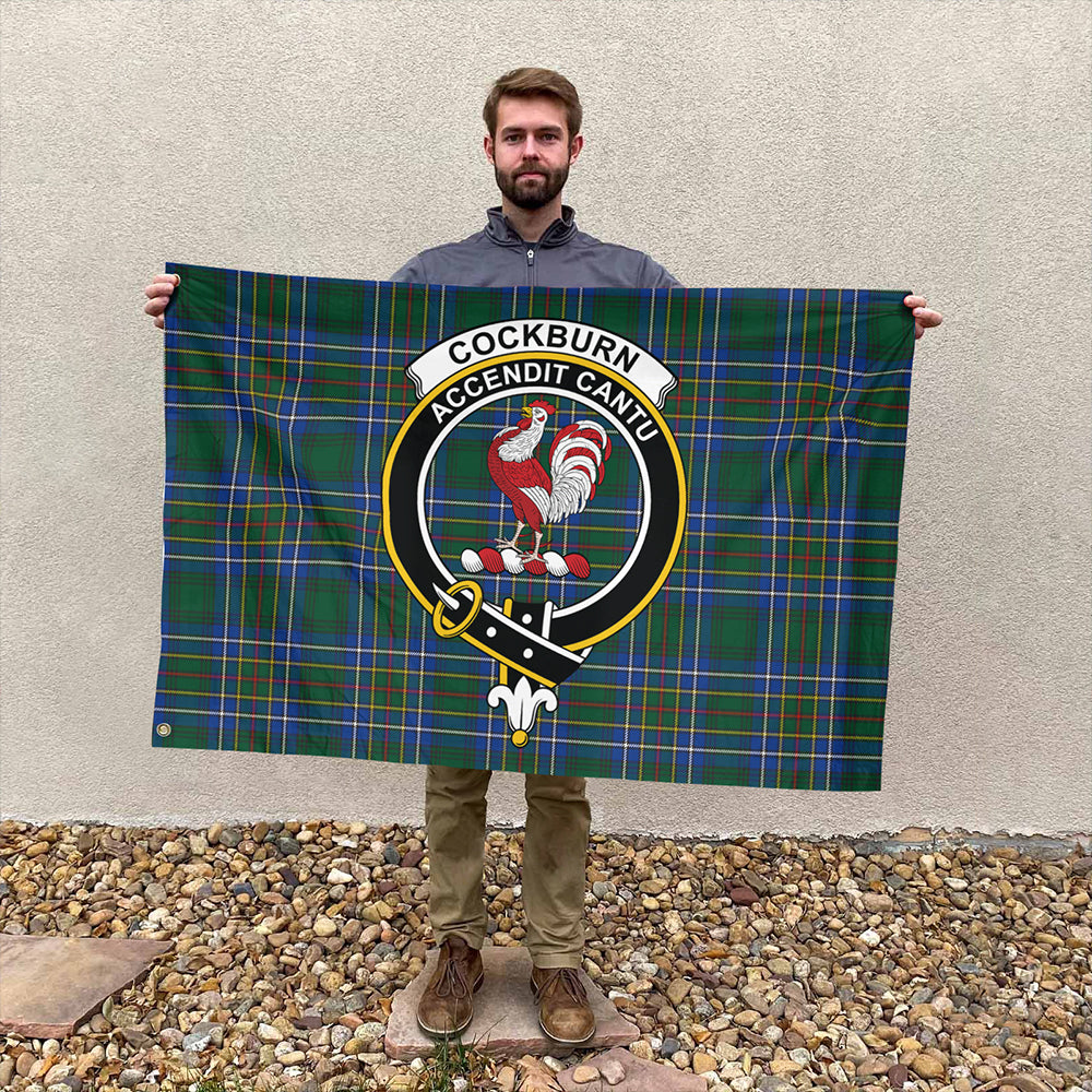 Cockburn Ancient Tartan Classic Crest House Flag