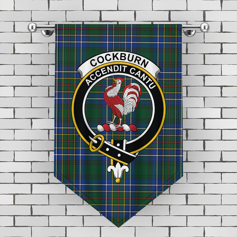 Cockburn Ancient Tartan Crest Gonfalon