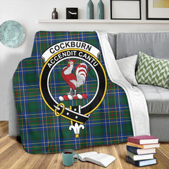 Cockburn Ancient Tartan Crest Premium Blanket