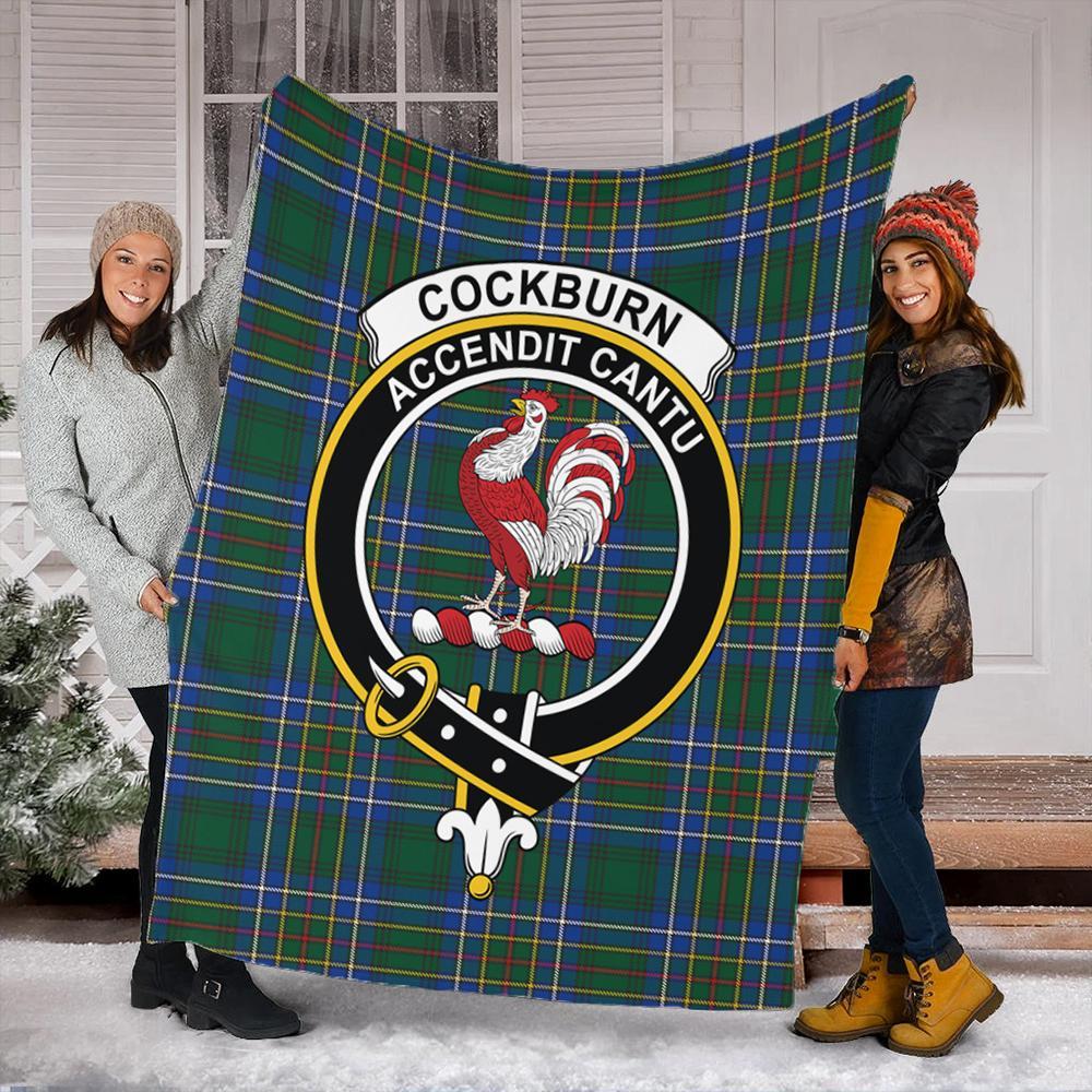 Cockburn Ancient Tartan Crest Premium Blanket