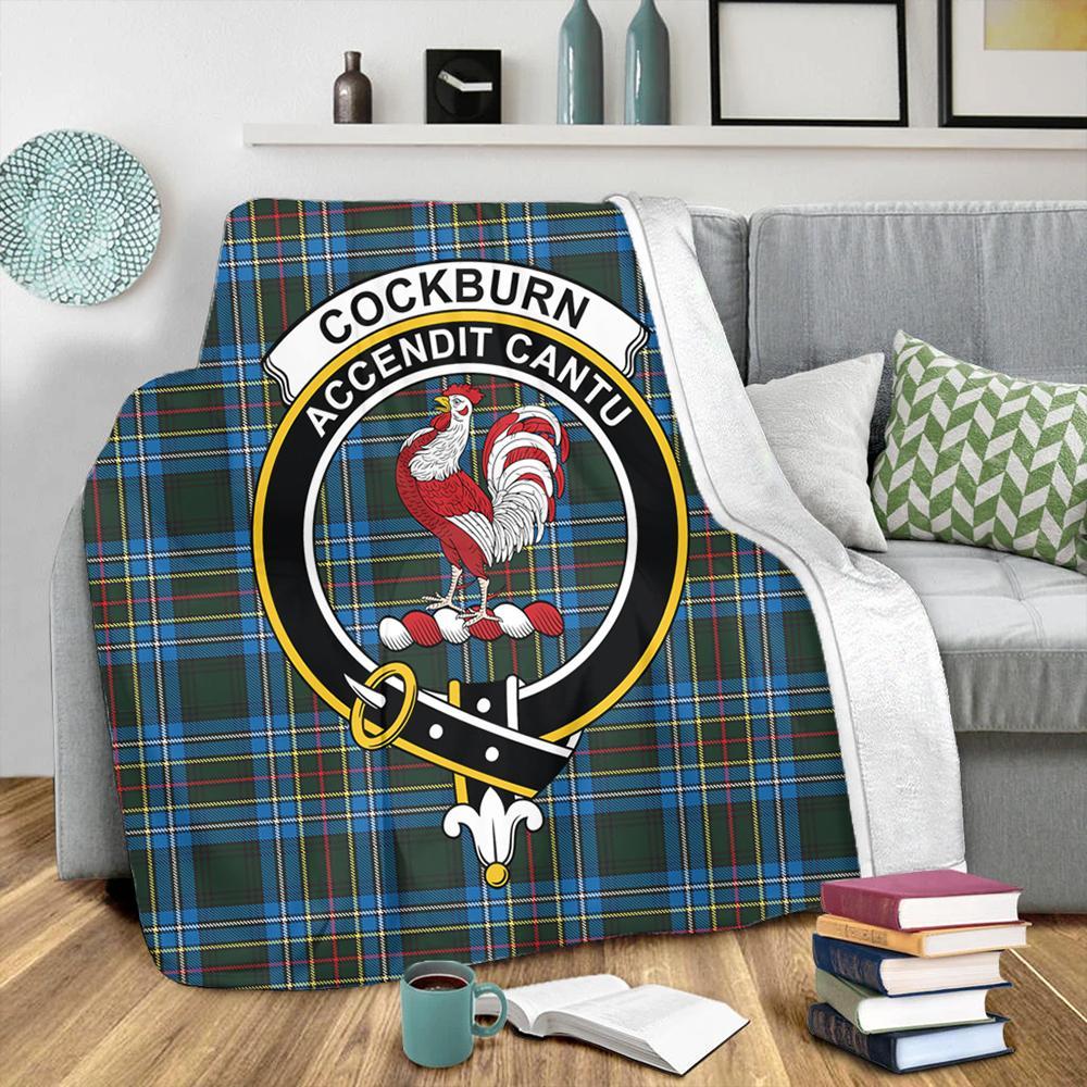 Cockburn Modern Tartan Crest Premium Blanket