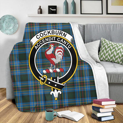 Cockburn Modern Tartan Crest Premium Blanket