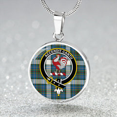 Cockburn (Coburn) of Ormiston Dress Ancient Tartan Crest Circle Necklace