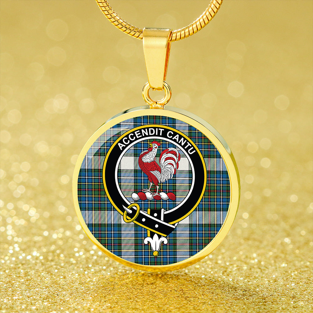 Cockburn (Coburn) of Ormiston Dress Ancient Tartan Crest Circle Necklace