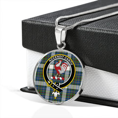 Cockburn (Coburn) of Ormiston Dress Modern Tartan Crest Circle Necklace