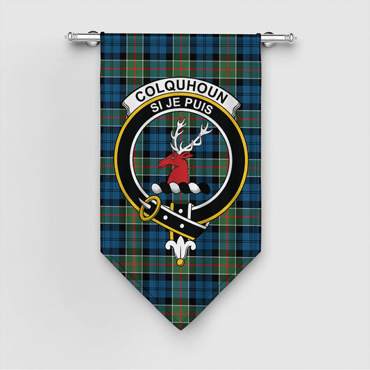 Colquhoun Ancient Tartan Crest Gonfalon