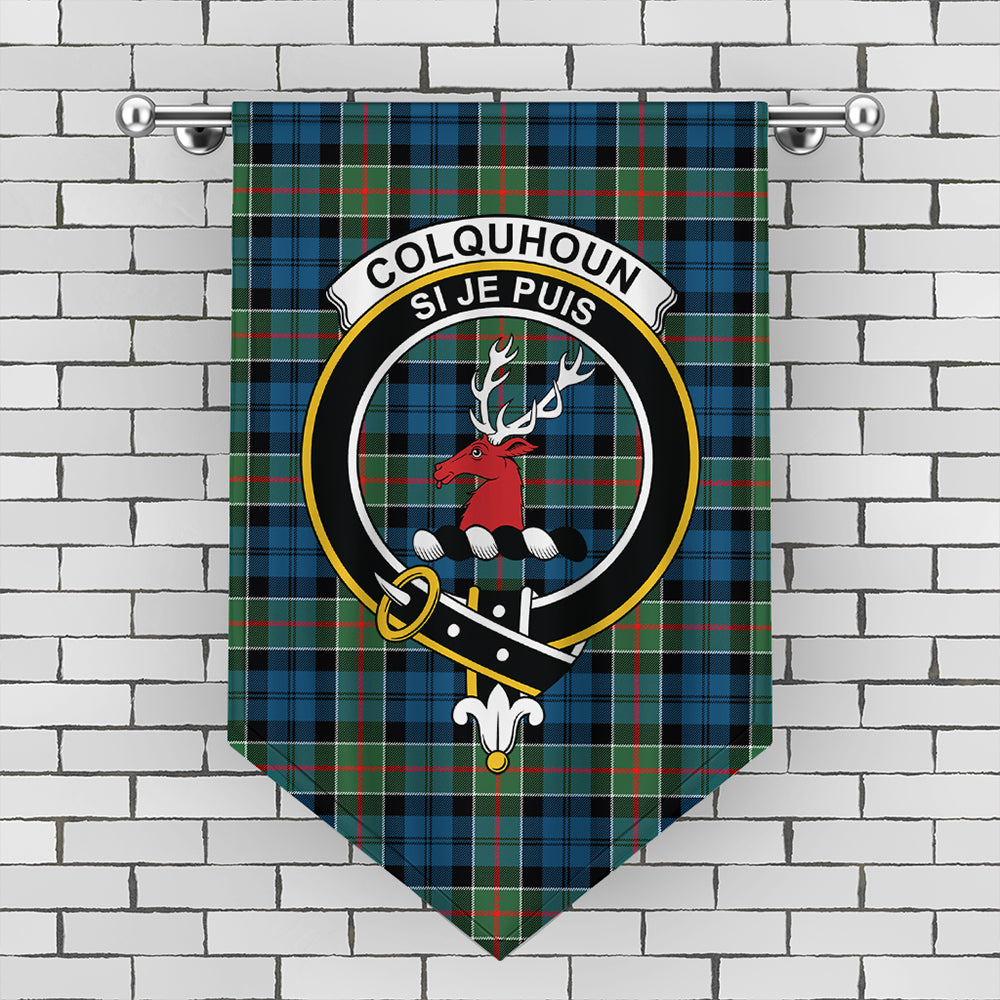 Colquhoun Ancient Tartan Crest Gonfalon