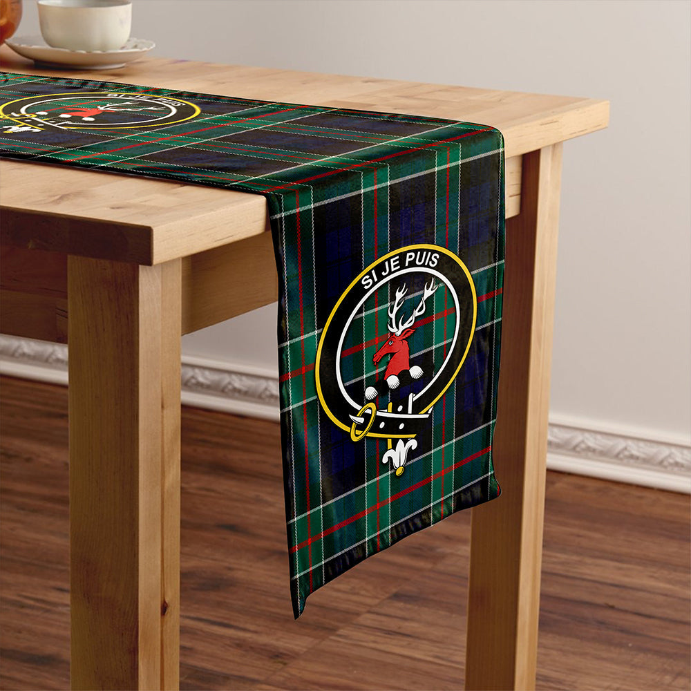 Colquhoun Modern Tartan Crest Table Runner