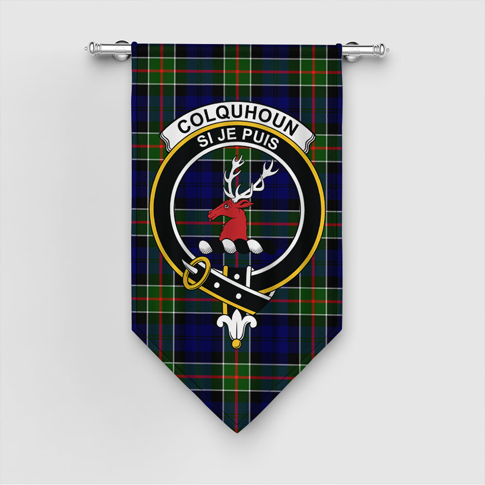 Colquhoun Modern Tartan Crest Gonfalon