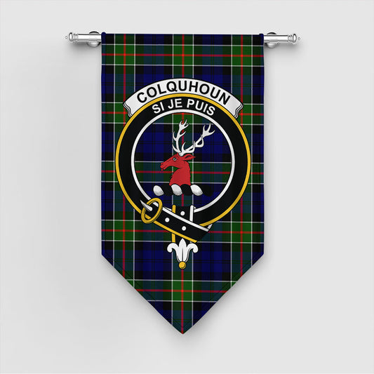 Colquhoun Modern Tartan Crest Gonfalon