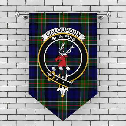 Colquhoun Modern Tartan Crest Gonfalon