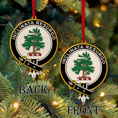 Cooper Tartan Crest Wood Acrylic Ornament