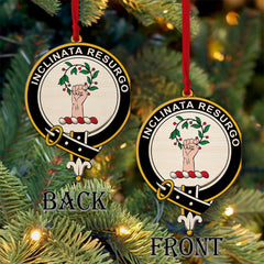 Couper Tartan Crest Wood Acrylic Ornament