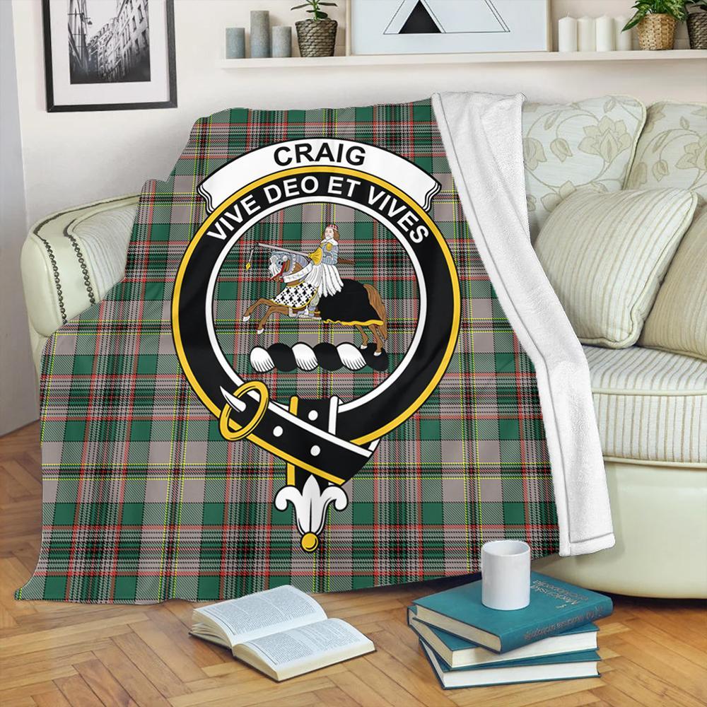 Craig Ancient Tartan Crest Premium Blanket