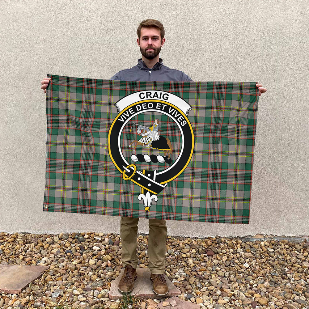 Craig Ancient Tartan Classic Crest House Flag