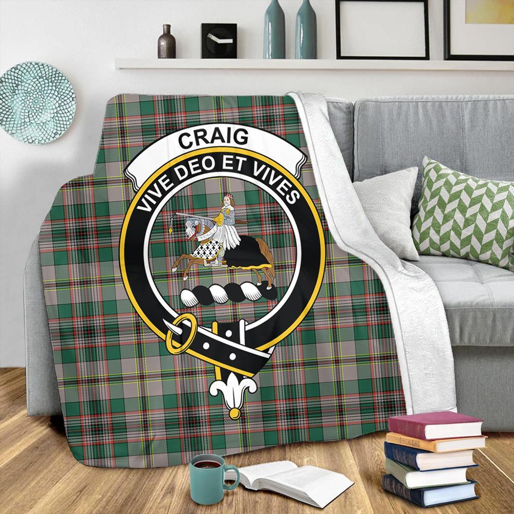 Craig Ancient Tartan Crest Premium Blanket