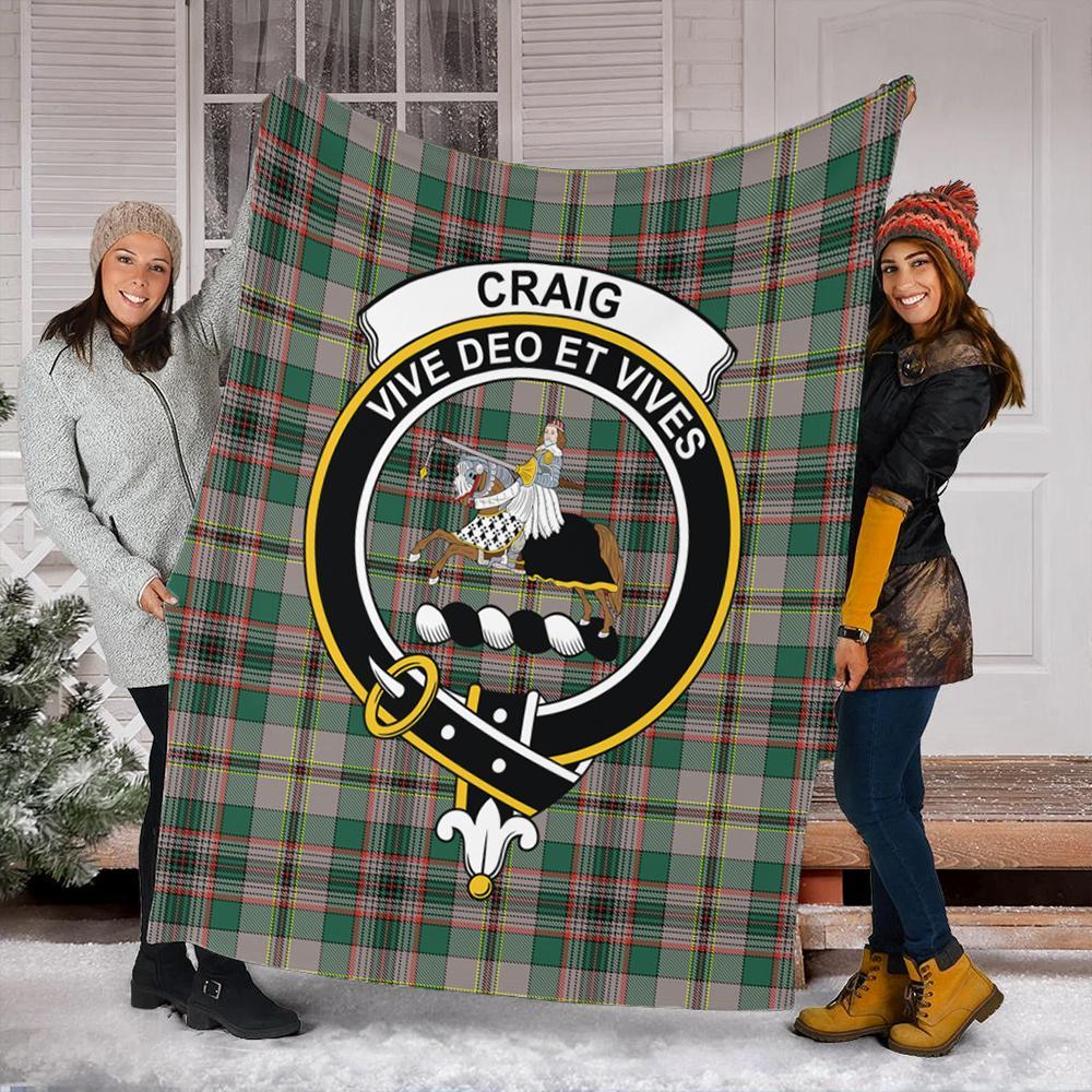 Craig Ancient Tartan Crest Premium Blanket