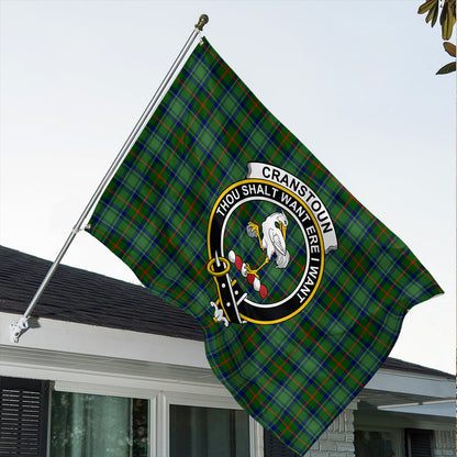 Cranstoun Tartan Classic Crest House Flag