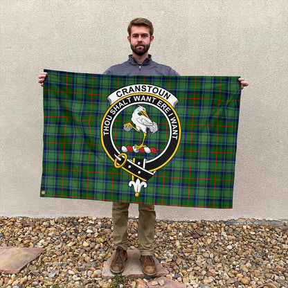 Cranstoun Tartan Classic Crest House Flag