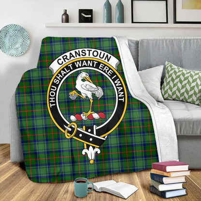 Cranstoun Tartan Crest Premium Blanket