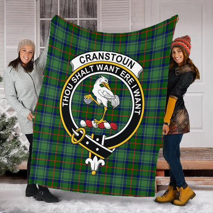 Cranstoun Tartan Crest Premium Blanket