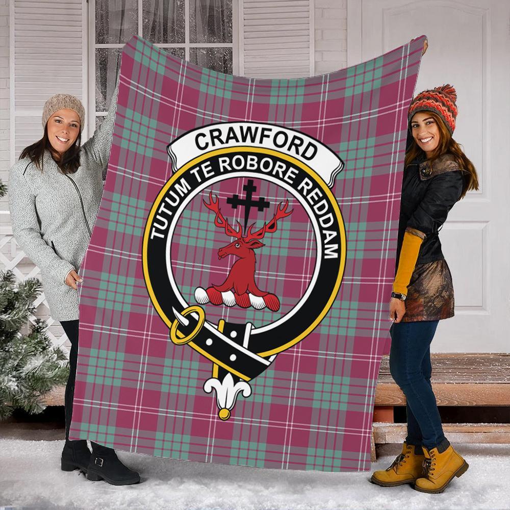 Crawford Ancient Tartan Crest Premium Blanket