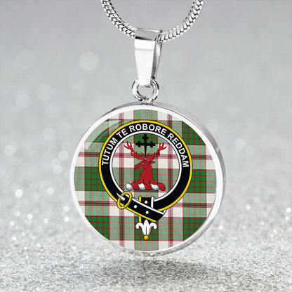 Crawford Arisaid Dance Tartan Crest Circle Necklace