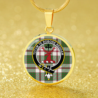 Crawford Arisaid Dance Tartan Crest Circle Necklace