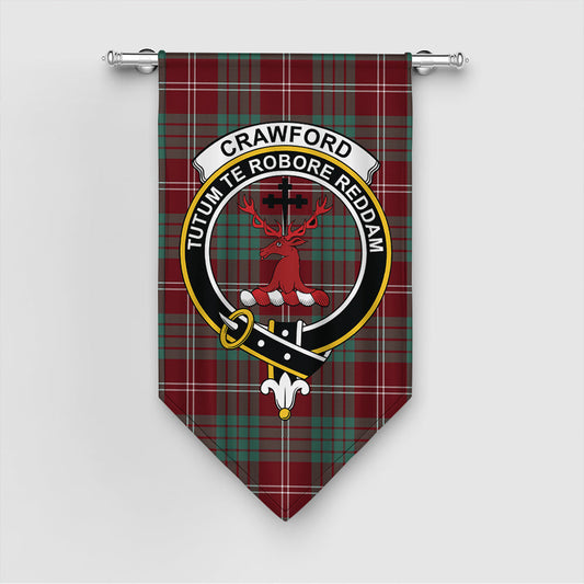 Crawford Modern Tartan Crest Gonfalon