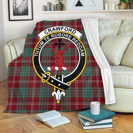 Crawford Modern Tartan Crest Premium Blanket