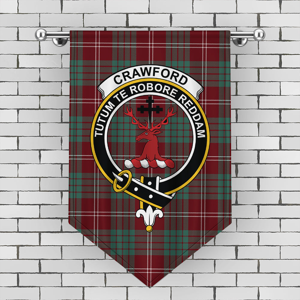 Crawford Modern Tartan Crest Gonfalon