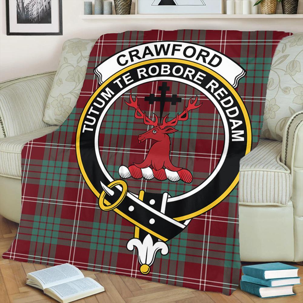 Crawford Modern Tartan Crest Premium Blanket