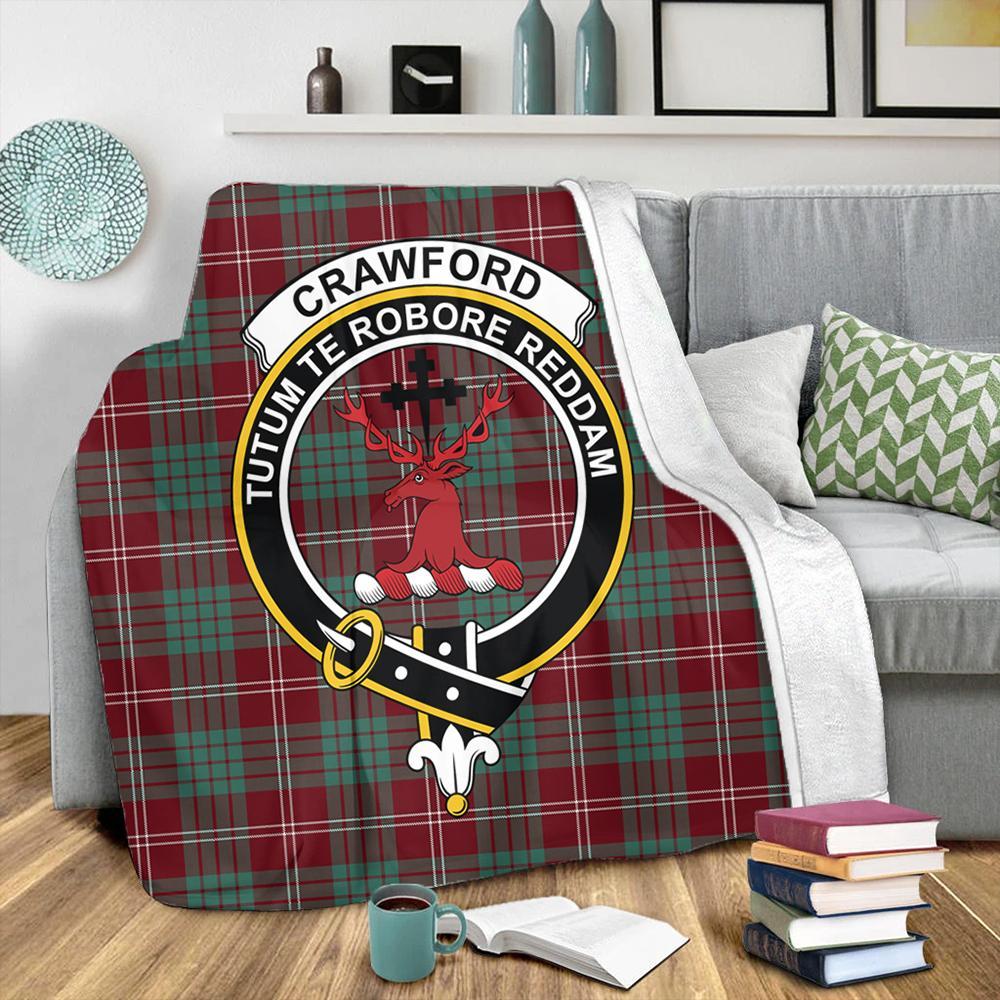 Crawford Modern Tartan Crest Premium Blanket