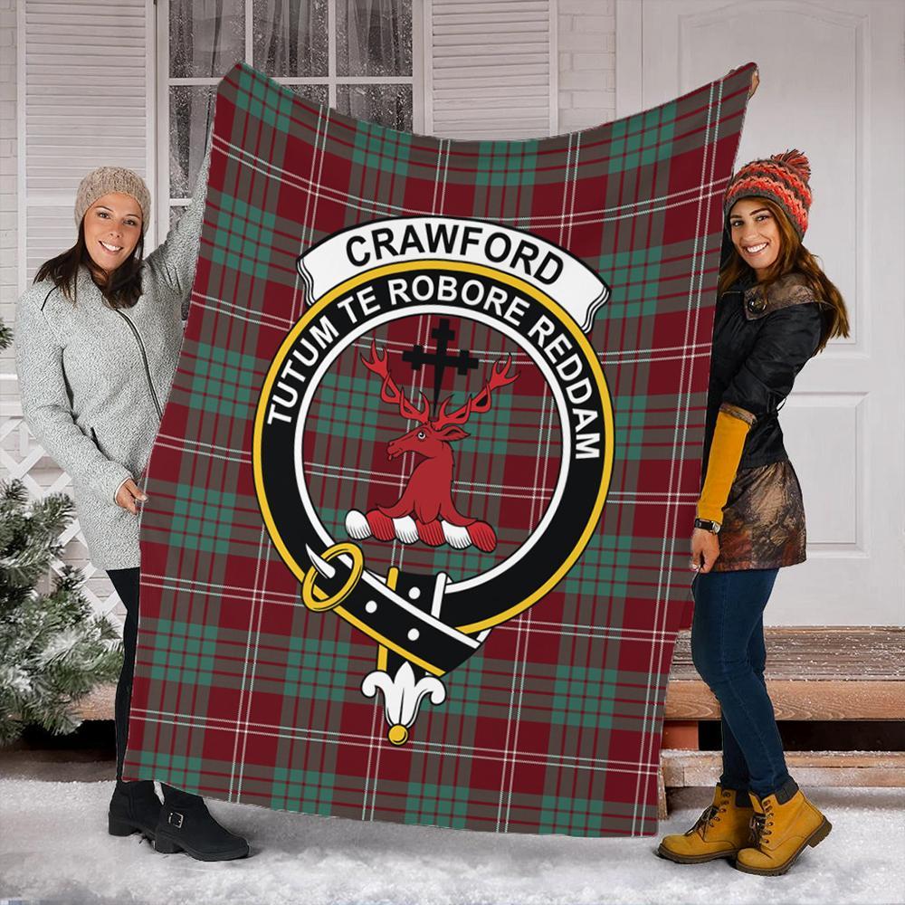 Crawford Modern Tartan Crest Premium Blanket