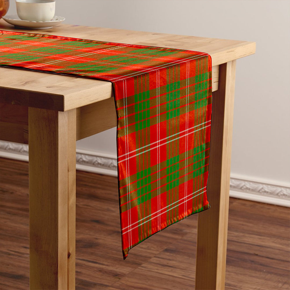 Crawford Red Ancient Tartan Crest Table Runner