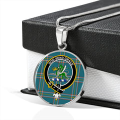 Crichton (Creighton) Ancient Tartan Crest Circle Necklace