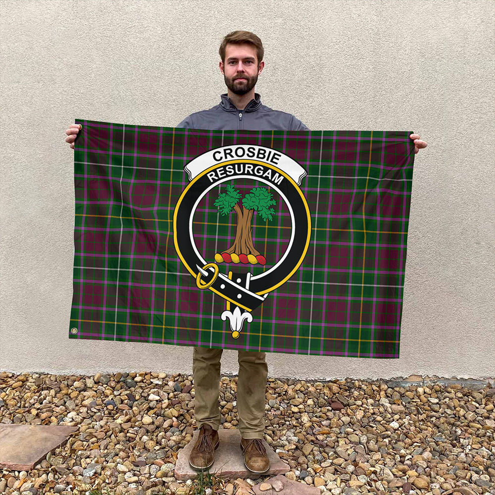 Crosbie Tartan Classic Crest House Flag