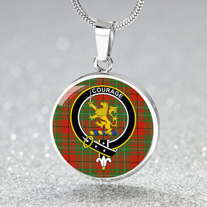 Cumming Ancient Tartan Crest Circle Necklace