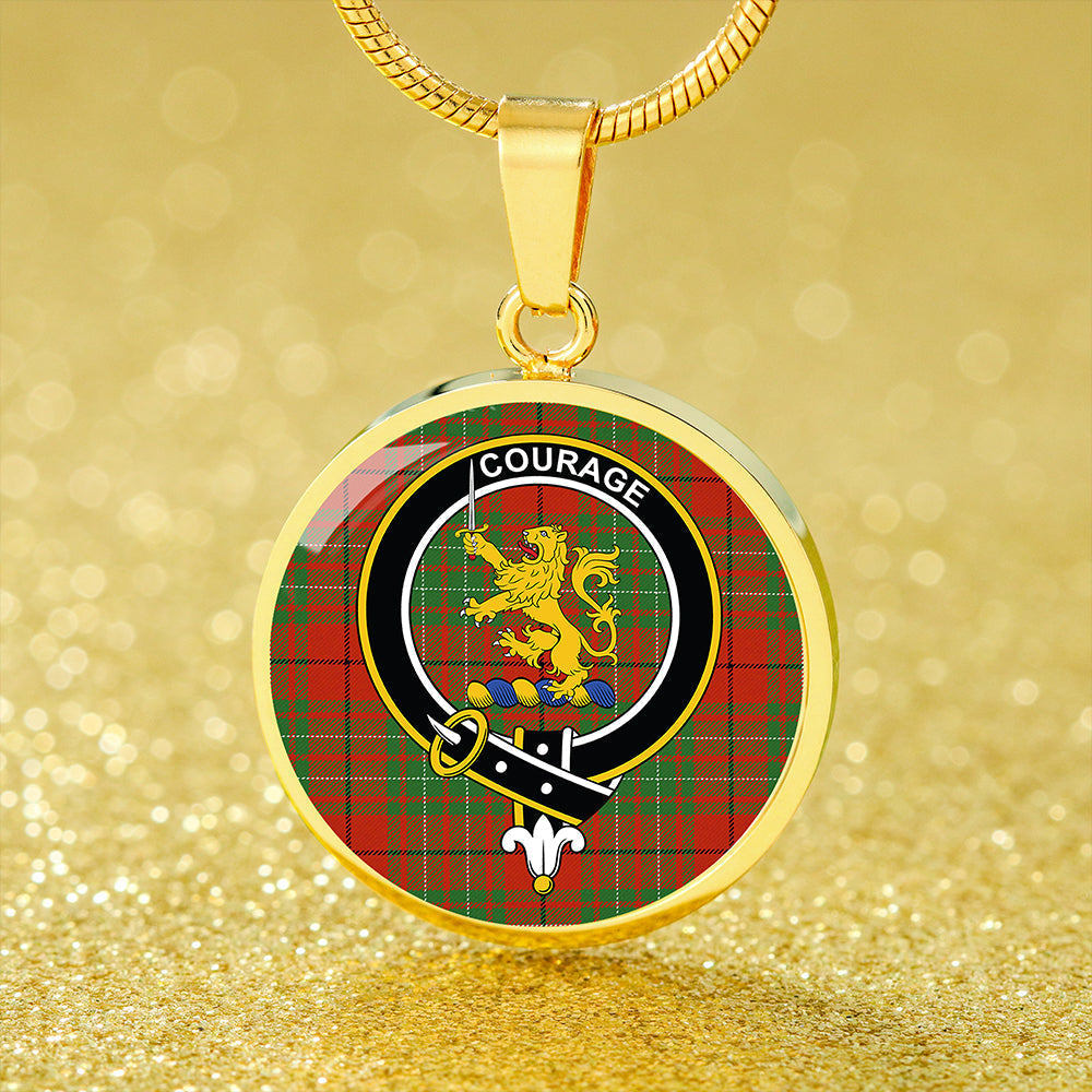 Cumming Ancient Tartan Crest Circle Necklace