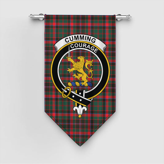 Cumming Hunting Modern Tartan Crest Gonfalon