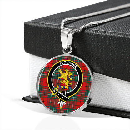 Cumming Modern Tartan Crest Circle Necklace